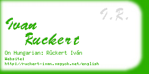 ivan ruckert business card